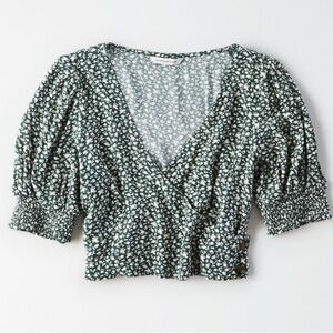 Floral Green Women's Top